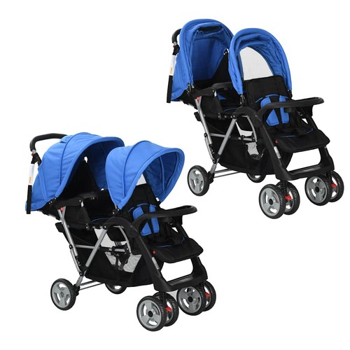 Poussette tandem rose - poussette, noir